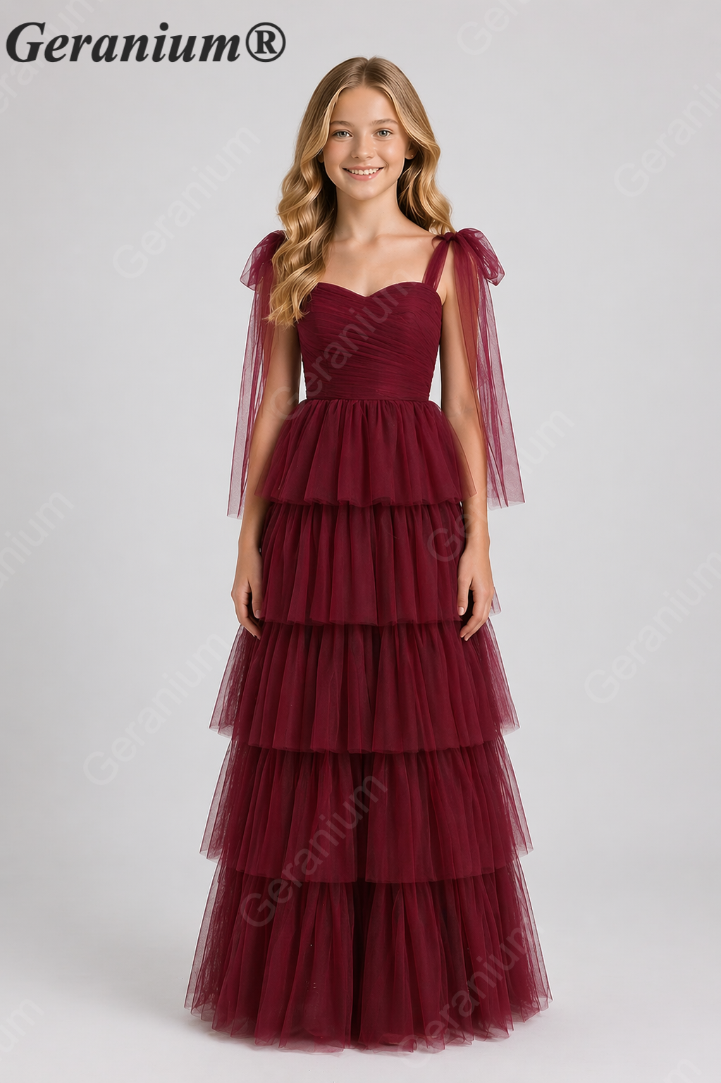 burgundy junior bridesmaid dresses Tiered Tulle Girls Formal Dress S/S23 Type:Dress Only Royal Blue Sequin Mermaid wedding guest dress