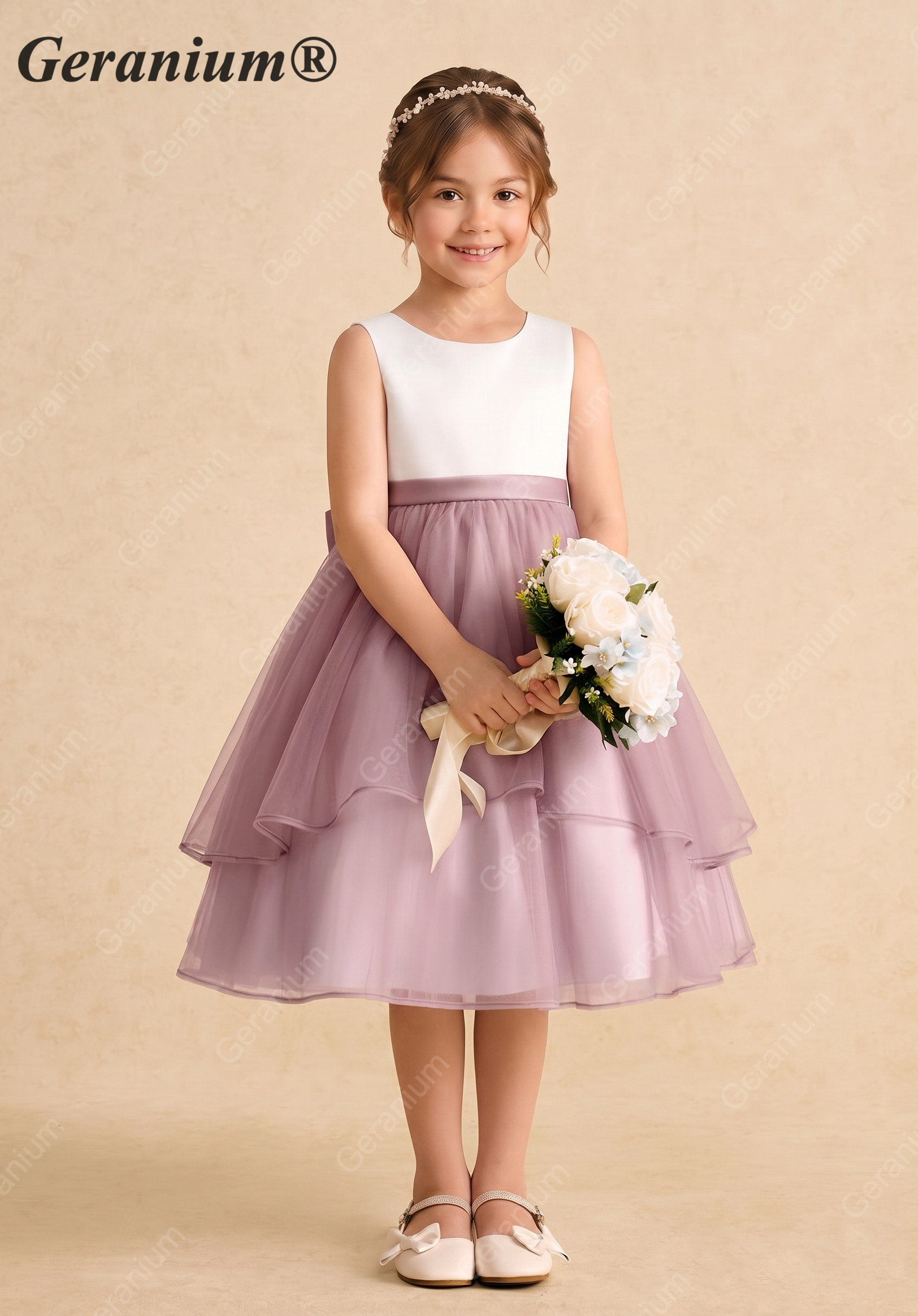 Two-Tone Flower Girl Dress