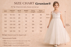 Geranium Elegant Floor-Length White Tulle Ball Gown for Girls with Sequin Appliques KD-236