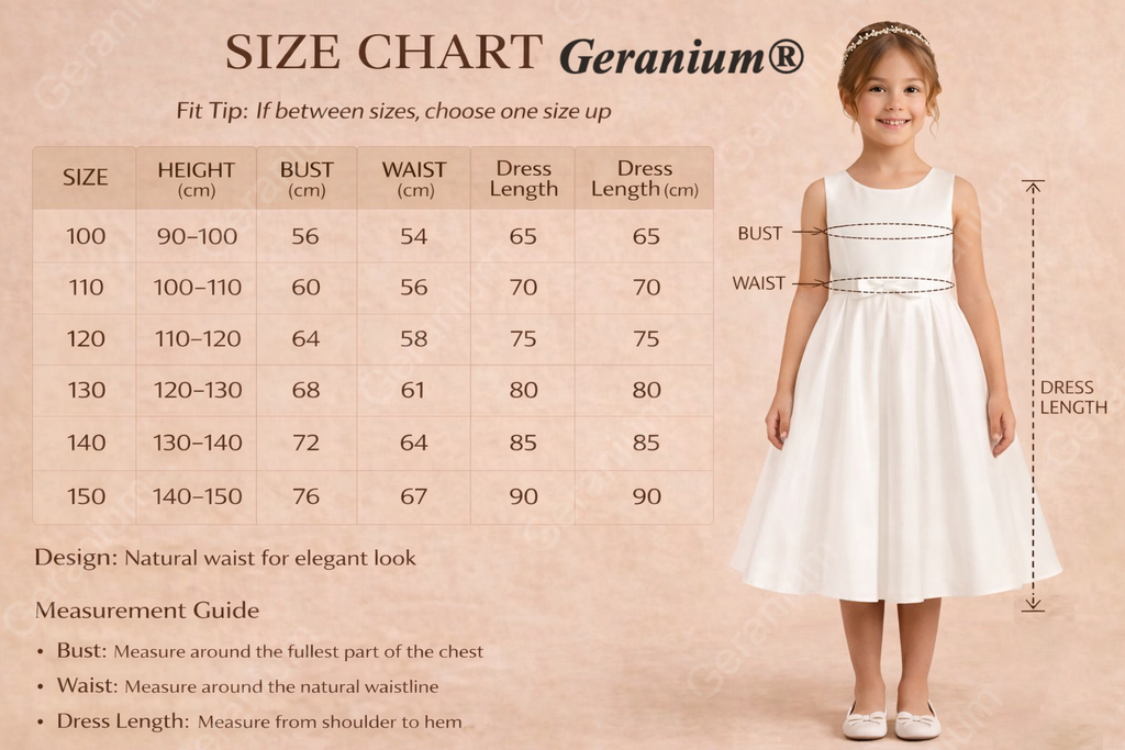 Geranium Elegant Satin Sleeveless Flower Girl Dress with Bow Sash - A-Line First Communion Princess Gown KD-261