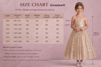 Geranium Luxury Champagne Gold Sequin Flower Girl Dress - Illusion Neckline Tulle Ball Gown for Kids KD-267