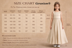 Geranium Elegant Champagne Satin Flower Girl Dress - Sleeveless A-Line Party Gown with Oversized Detachable Bow KD-220