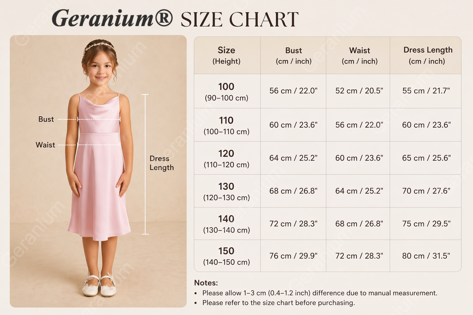 Geranium Elegant Blushing Pink Satin A-Line Flower Girl Dress with Cowl Neck and Straps - Princess Tea-Length KD-224