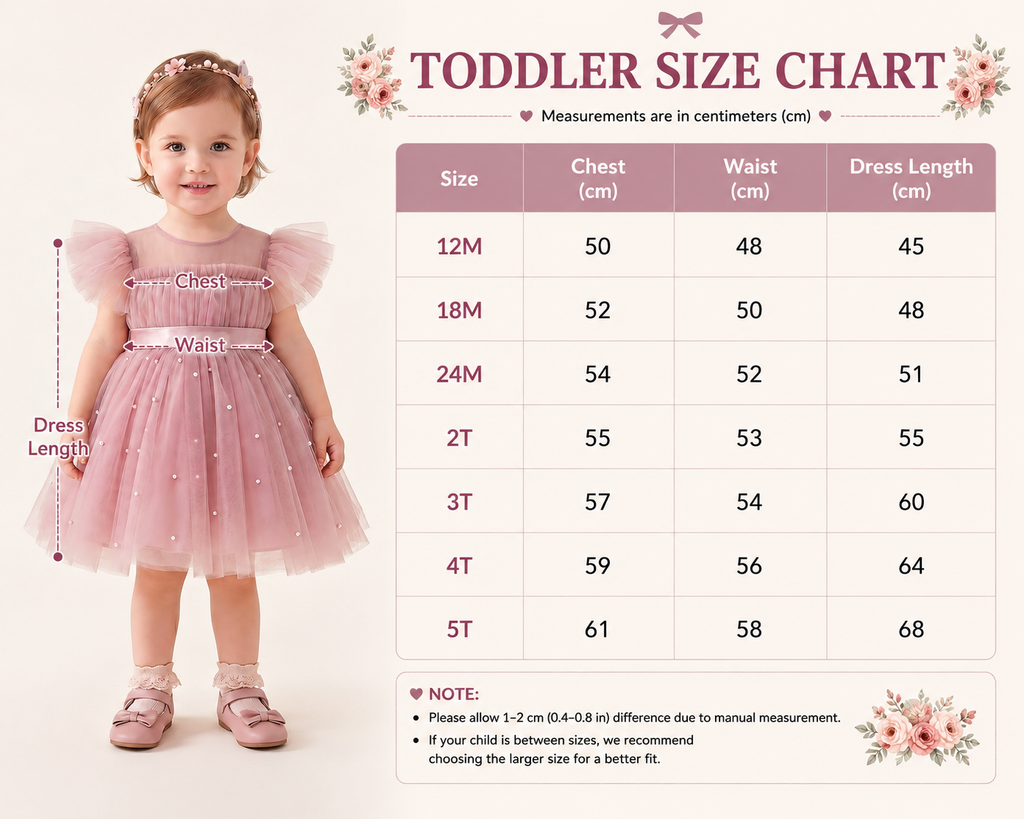 Geranium Elegant Toddler Girl Pink Pearl Tulle Princess Dress with Oversized Back Bow - Formal Birthday Party Gown KD-28