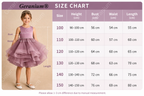 Garanium Girls Dusty Rose Multi-Tiered Tulle Party Dress - Luxury Pearl Waistband & Detachable Bow Train Flower Girl Gown KD-287