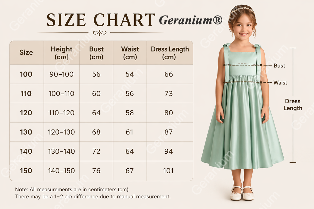 Gearanium Girls Sage Green Satin Flower Girl Dress - Tie-Shoulder A-Line Party Gown KD-288