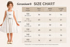 Geranium Elegant Heart Back Flower Girl Dress - Textured Jacquard A-Line Party Gown for Kids KD-235