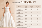 Gearanium Elegant Pearl Belt Satin Flower Girl Dress with Oversized Back Bow - Sleeveless A-Line Communion Gown KD-290