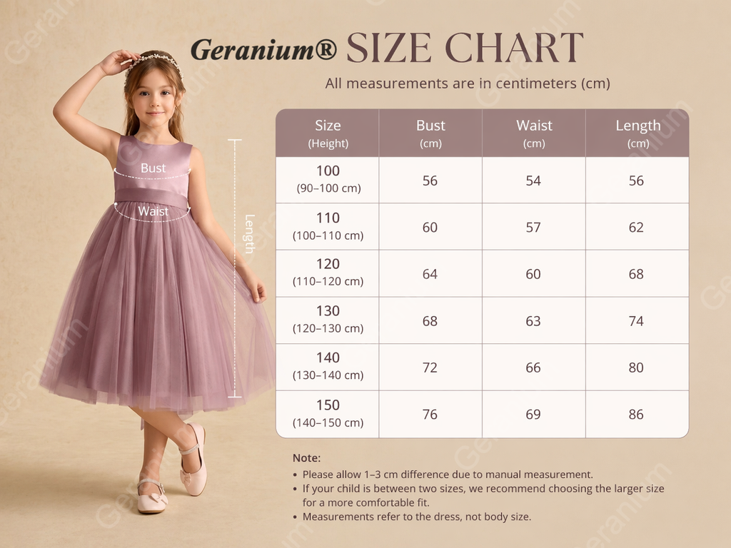 Geranium Elegant Girls' Mauve Satin & Tulle Party Dress with Oversized Detachable Back Bow KD-185