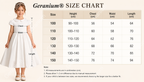 Geranium Elegant White Satin A-Line Flower Girl Dress - Peter Pan Collar Short Sleeve Party Gown with Oversized Back Bow KD-203