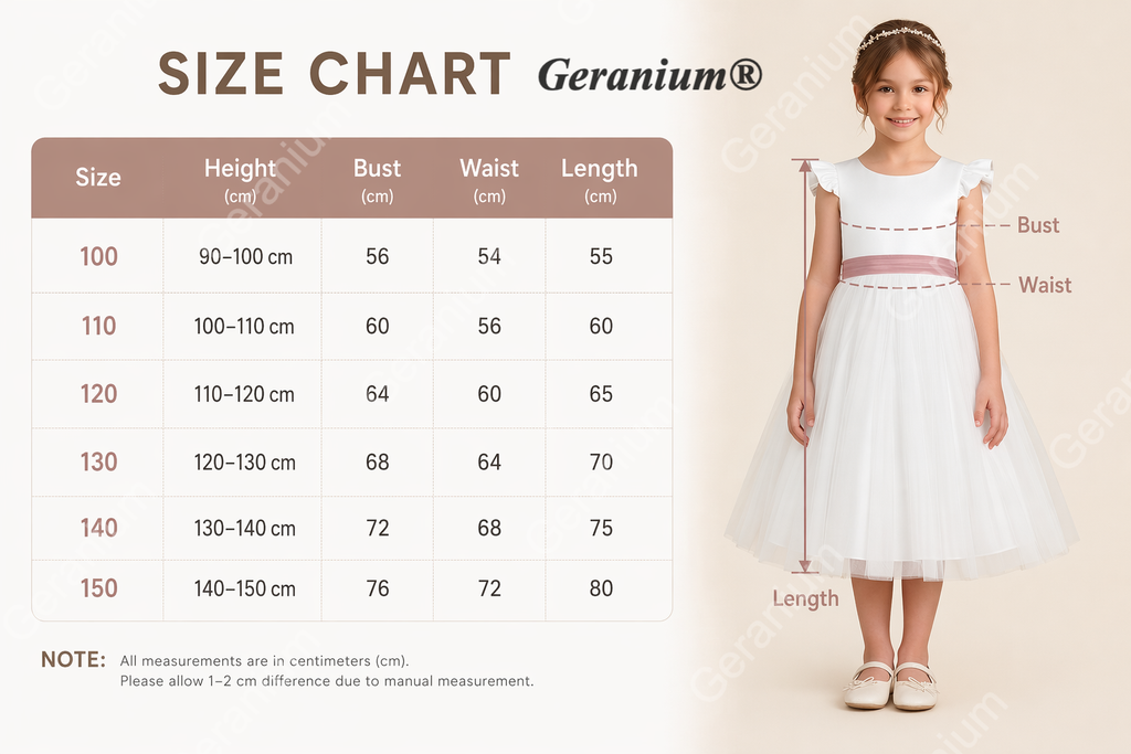 Geranium Elegant White Flower Girl Dress - Ruffle Cap Sleeve Tulle A-Line Party Gown with Optional Mauve Sash KD-272