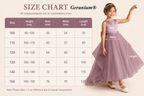 Geranium Elegant Dusty Lavender Satin Flower Girl Dress - Layered Tiered Train & Detachable Bow Back KD-189