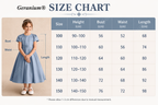 Geranium Elegant Dusty Blue Satin Flower Girl Dress - Puffy Short Sleeve Princess Gown with Back Bow KD-191
