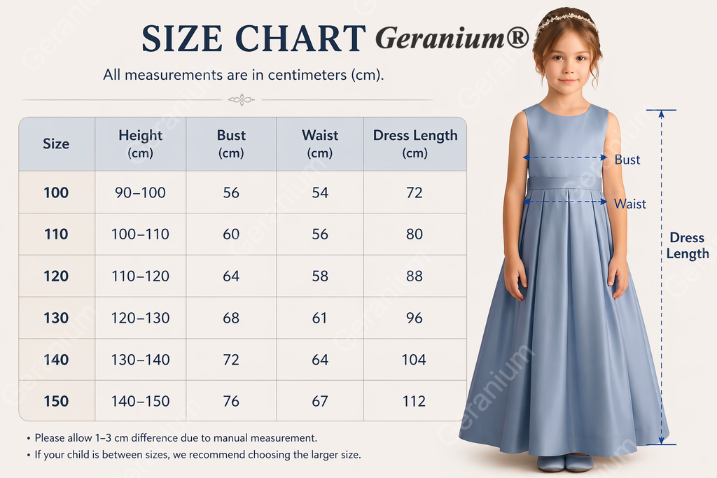 Geranium Elegant Dusty Blue Satin Flower Girl Dress with Oversized Back Bow - Pleated A-Line Junior Bridesmaid Gown KD-270