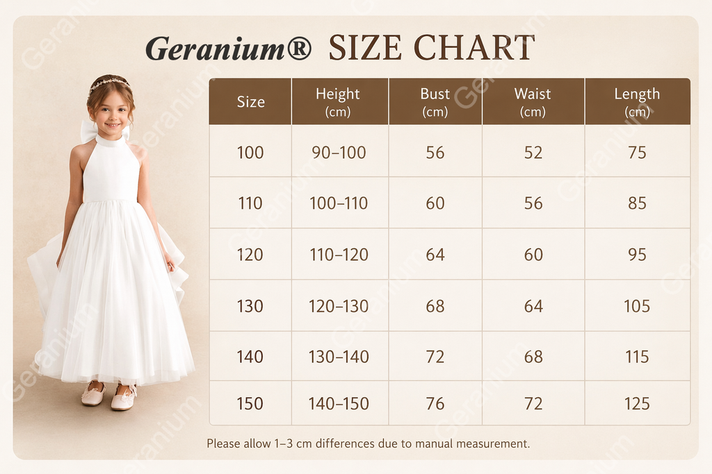 Geranium Elegant Halter Neck Satin Flower Girl Dress with Statement Back Bow & Tiered Tulle Skirt KD-193