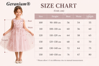 Geranium 3D Floral Applique Flower Girl Dress - Dusty Pink Tulle Princess Gown for Weddings & Birthdays KD-210