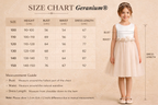 Geranium Elegant Satin and Tulle Flower Girl Dress with 3D Floral Waistband - Open Back KD-259