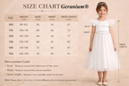 Geranium Elegant White Tulle Flower Girl Dress with Detachable Oversized Pink Back Bow - Flutter Sleeve Princess Gown KD-213