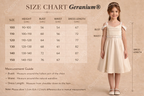 Geranium Girls' Champagne Matte Satin Cold Shoulder Flower Girl Dress with Beaded Sequin Waistband KD-250
