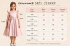Geranium Elegant Pearl Back Satin Flower Girl Dress with Oversized Bow - Flutter Sleeve Princess Gown KD-229