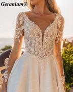 GERANIUM Lace Satin Ball Gown Wedding Dress GER51