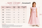 Geranium Elegant Lace Applique Tulle Flower Girl Dress - Scalloped Open Back Floor Length Ball Gown for Weddings & Special Occasions KD-212