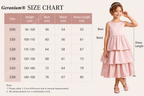 Geranium Elegant Pink Satin Tiered Flower Girl Dress with Oversized Back Bow | Tulle Ruffle Princess Party Gown KD-188