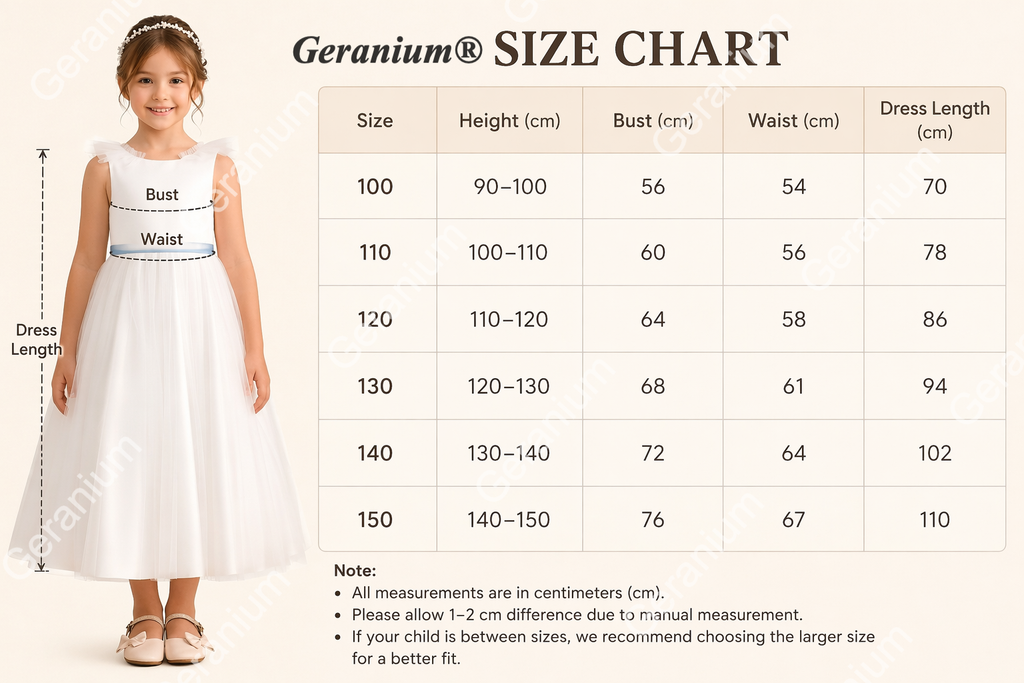 Geranium Ruffle V-Back Flower Girl Dress with Satin Bow Sash - Tulle T-Length Princess Party Gown KD-179