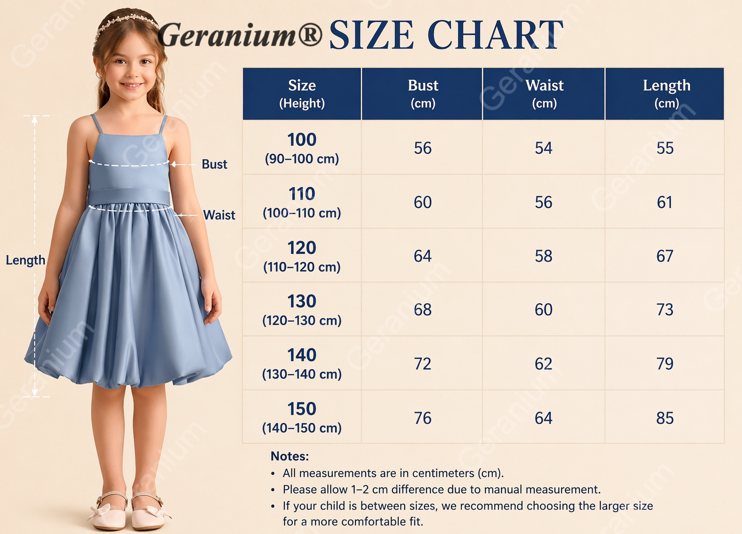 Geranium Elegant Dusty Blue Satin Flower Girl Dress - Spaghetti Strap Bubble Hem Party Gown with Oversized Back Bow KD-273