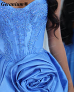 Geranium 3D Rose Rhinestone Corset Mini Homecoming Dress – GER715P