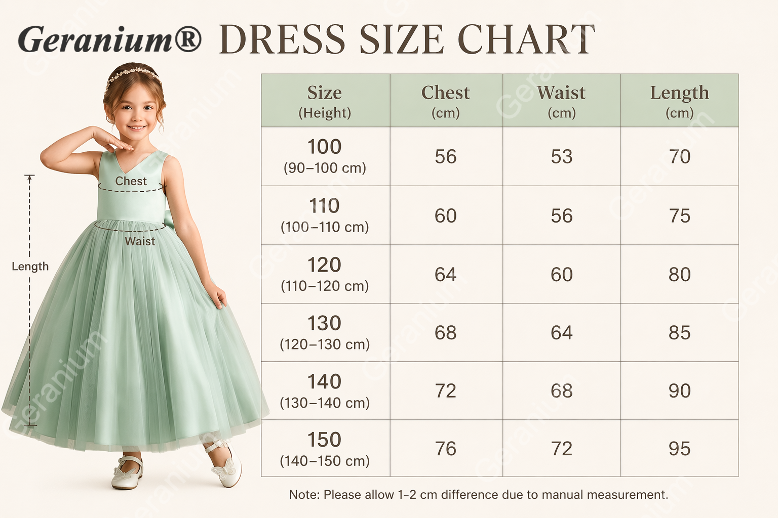 Geranium Elegant V-Neck Sage Green Flower Girl Dress - Tulle Ball Gown with Criss-Cross Back and Removable Big Bow KD-209