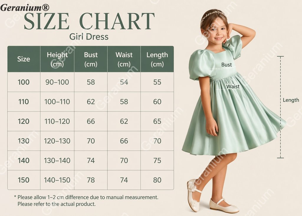Geranium Elegant Sage Green Satin Flower Girl Dress - Heart Cutout Back with Oversized Bow - Puffy Short Sleeves Birthday Party Gown KD-282