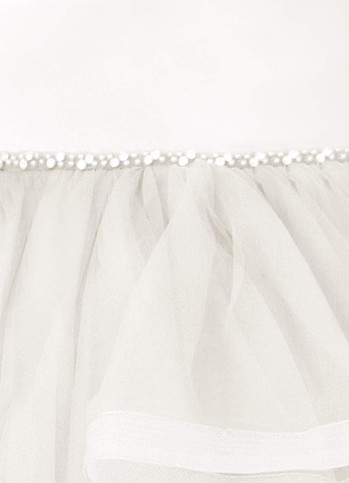 Geranium Sweet Princess Flower Girl Dress - Cascading Tulle Ruffles with Pearl Beaded Waistband KD-262
