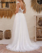 GERANIUM Lace Tulle A-Line Wedding Dress GER50